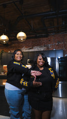 Sigma Gamma Rho Black Graffiti Wool Crop Jacket