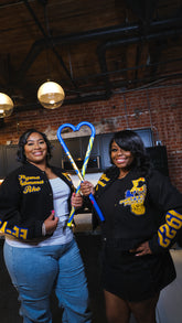 Sigma Gamma Rho Black Graffiti Wool Crop Jacket