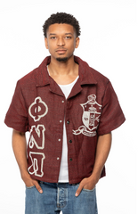 Kappa Alpha Psi Crimson Tapestry Button Up