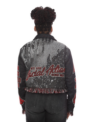 Delta Sigma Theta Black Tapestry Jacket-Social Action