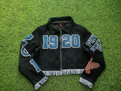 Zeta Phi Beta Black 1920 Tapestry Cropped Jacket
