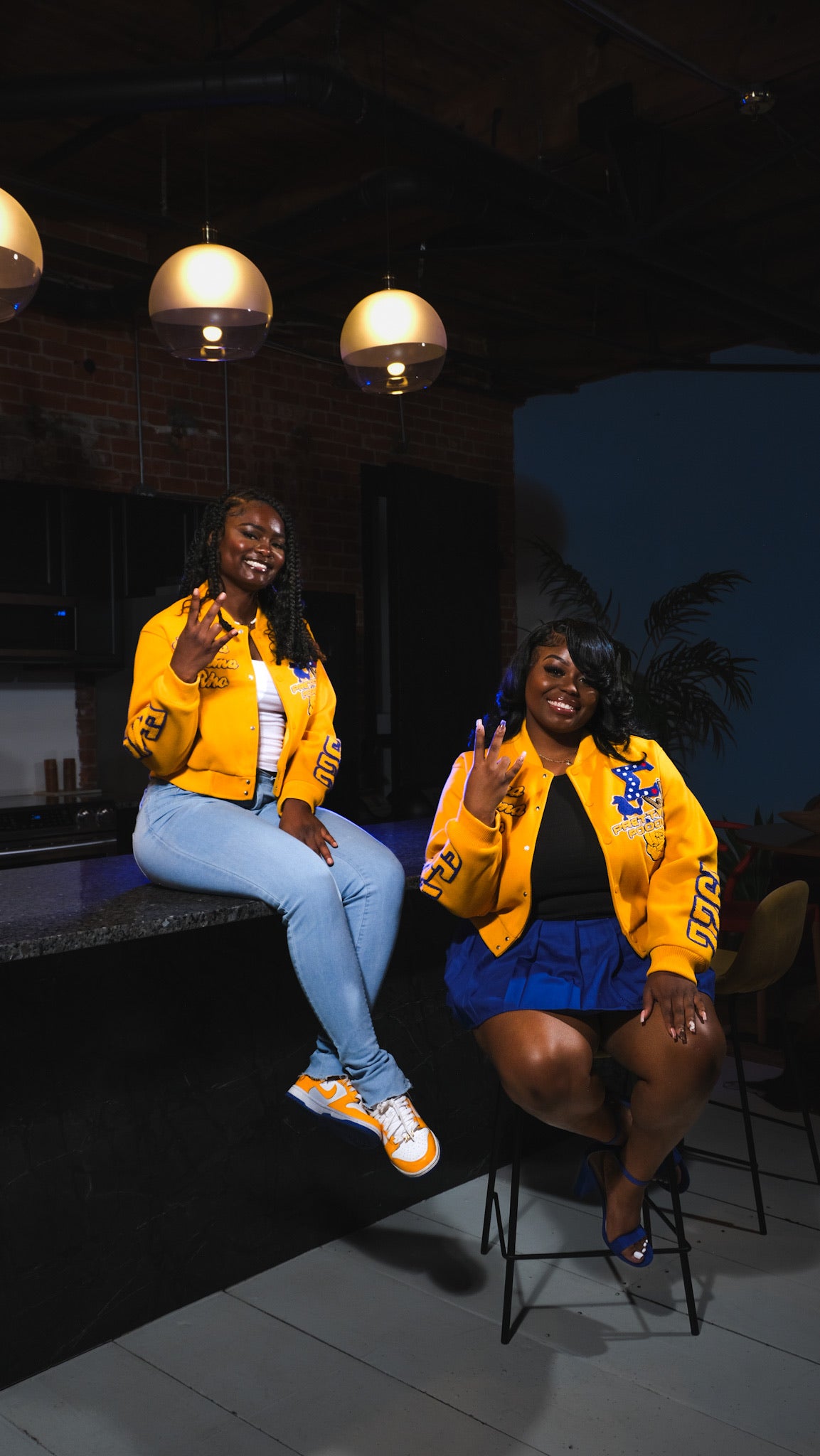 Sigma Gamma Rho Yellow Gold Graffiti Wool Crop Jacket