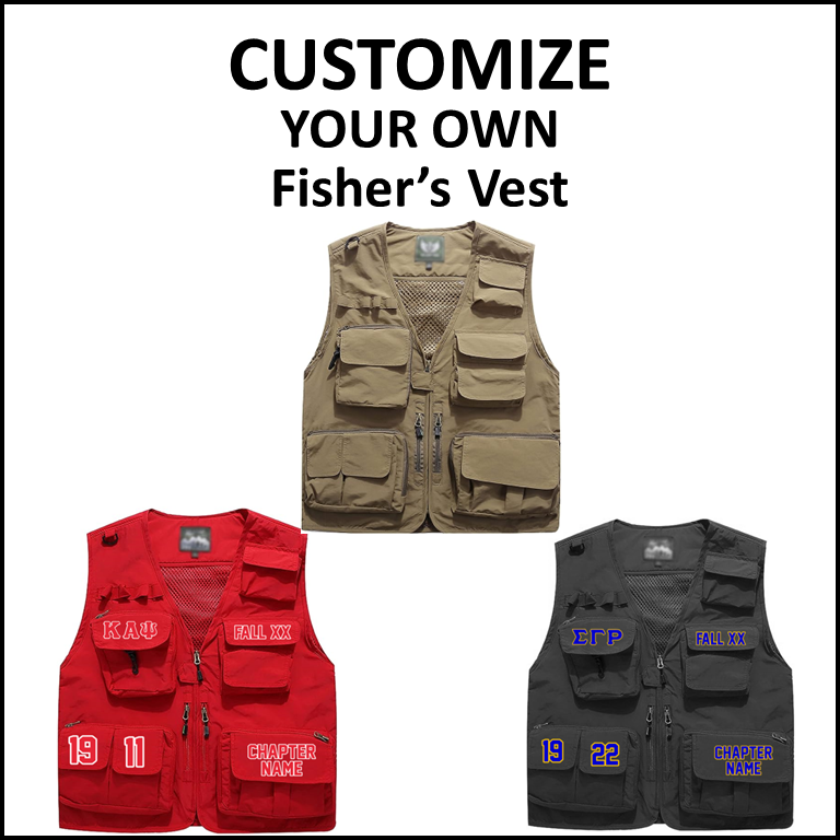 Embroidery Fisher's Vest for ANY ORG