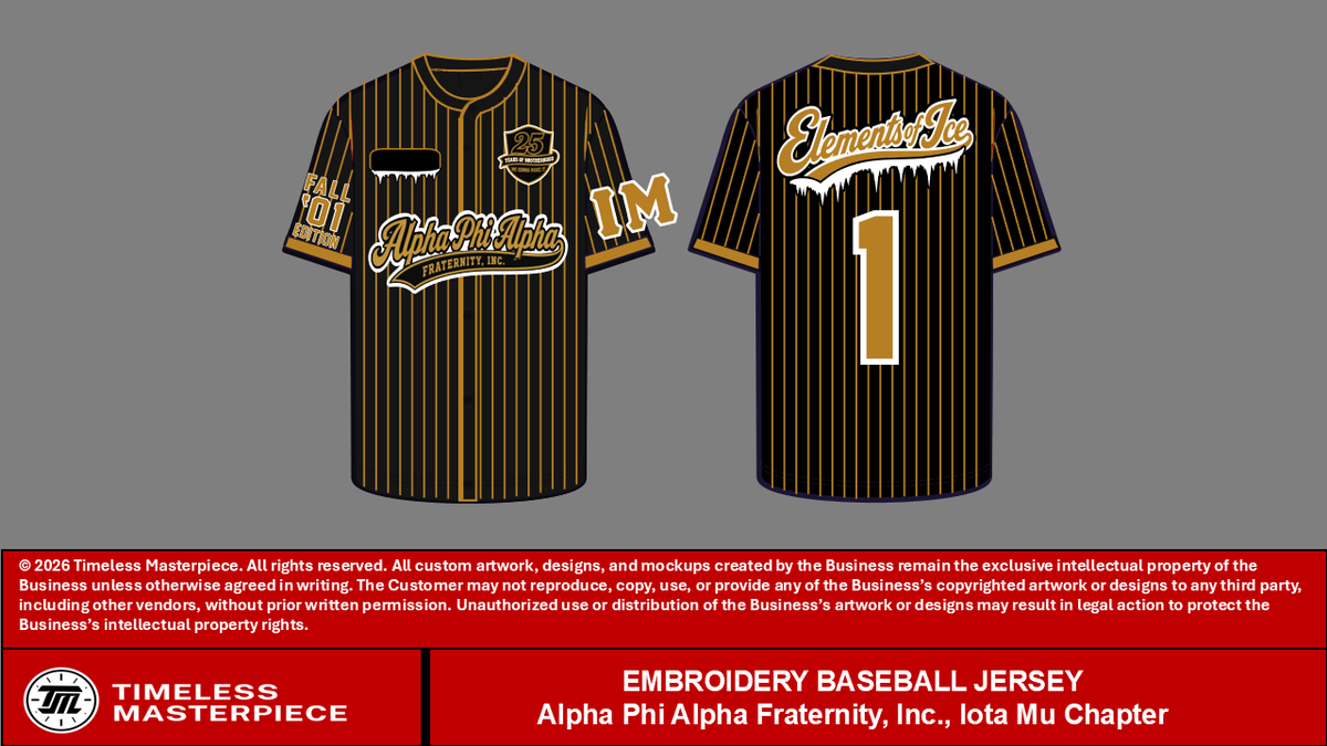 Iota Mu Baseball Jersey (Contact: Henderson Turner)