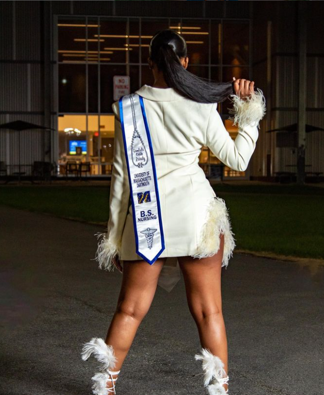 BSN Bachelor of Science Nursing Graduation Stole for University of Massachusetts Amherst Graduate