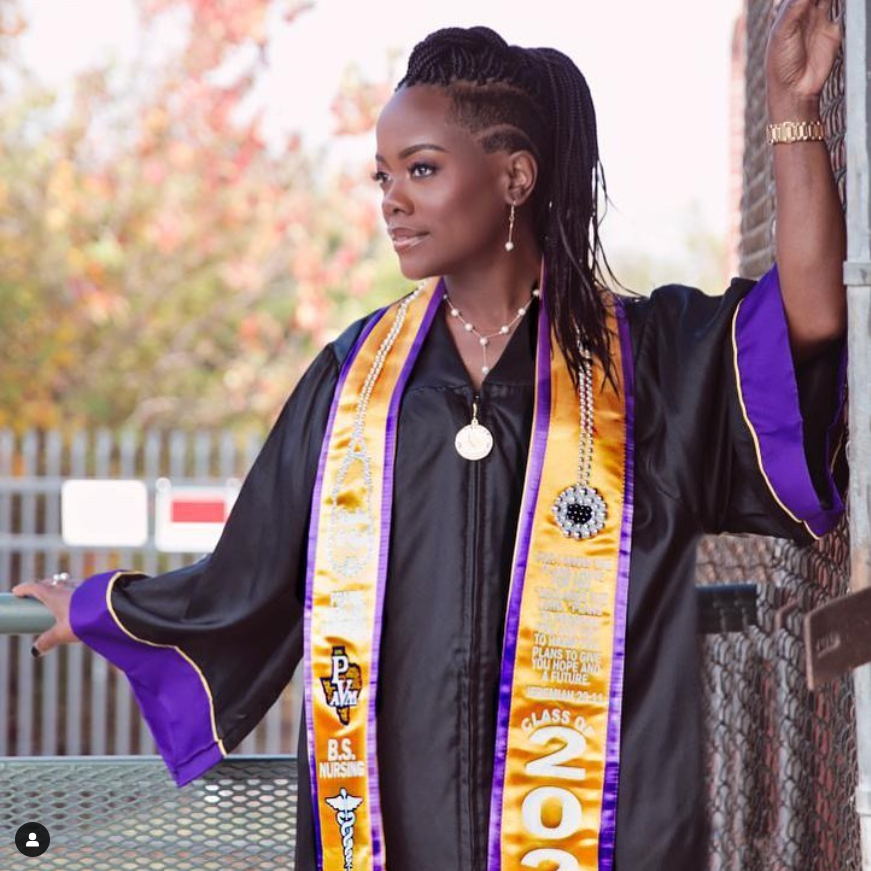 BSN Bachelor of Science Nursing Graduation Stole for Prairie View A&M Graduate