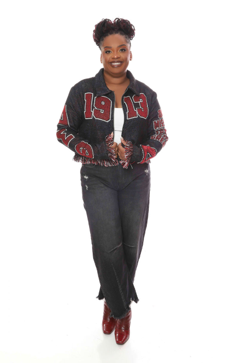 Delta Sigma Theta Black Tapestry Jacket-Social Action