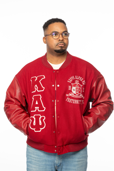 Crimson Kappa Alpha Psi Achievement Letterman Jacket