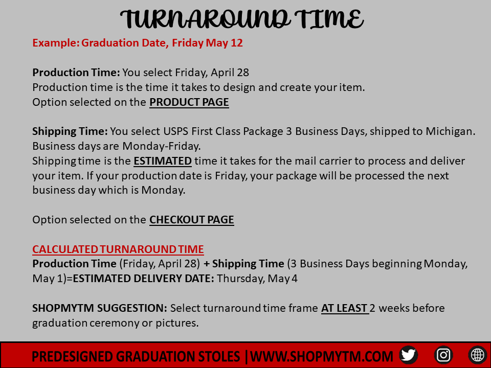 High School Graduation Stole