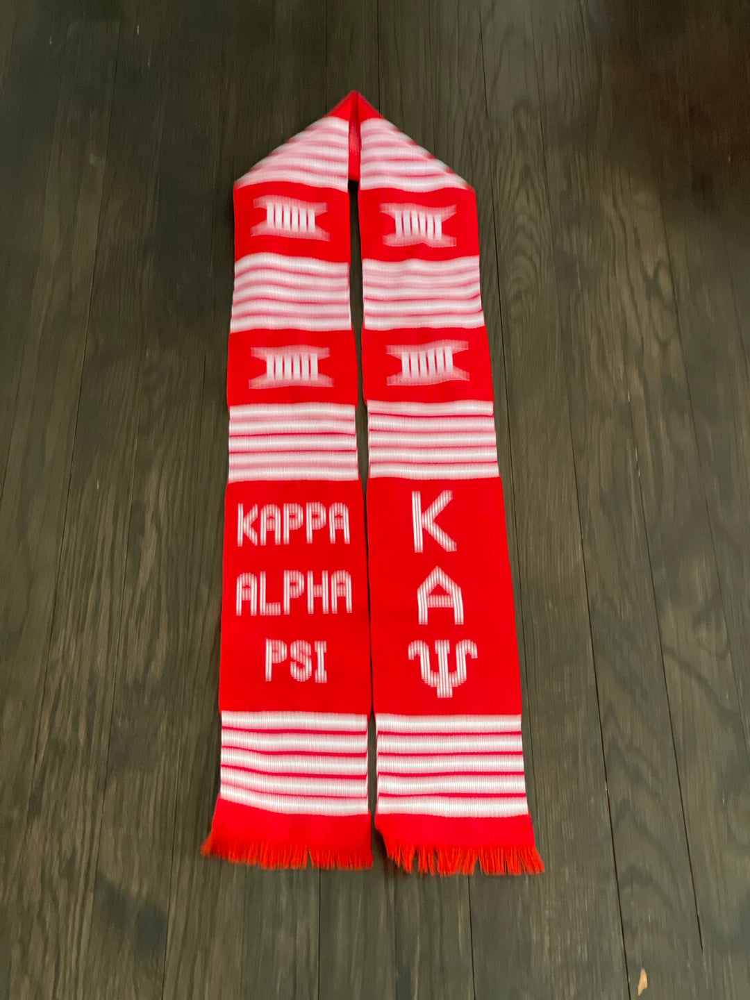 Kappa Alpha Psi Kente Cloth Graduation Stole w/ Garment Care Bag
