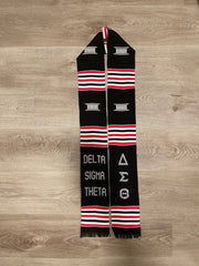 Delta Sigma Theta Kente Cloth Graduation Stole w/ Garment Care Bag