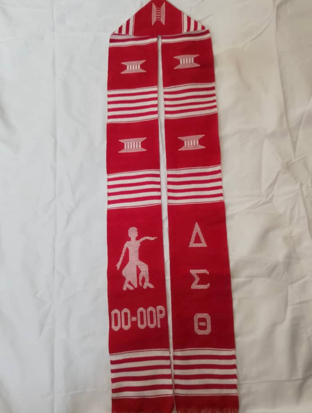 Delta Sigma Theta Kente Cloth Graduation Stole w/ Garment Care Bag